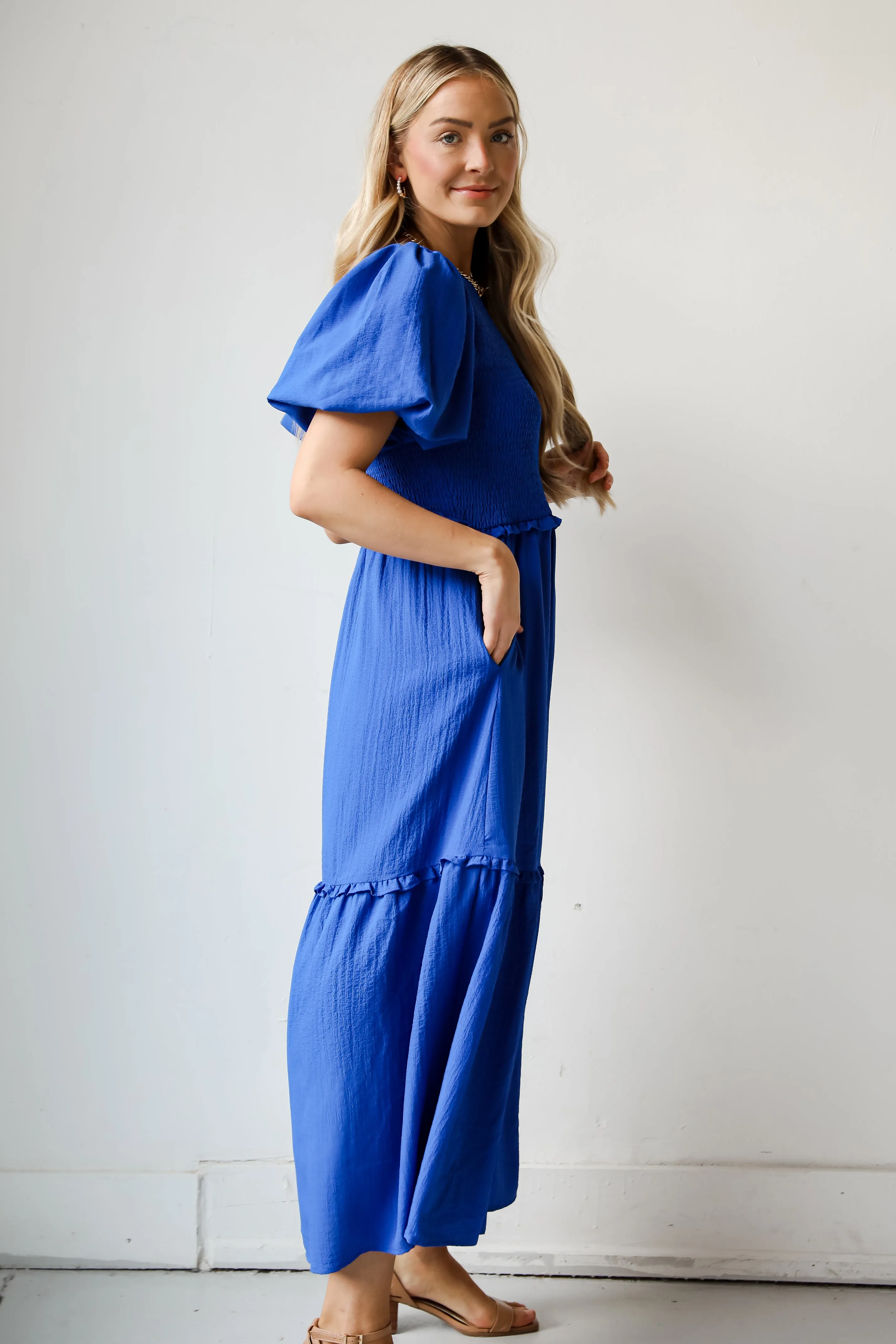 FINAL SALE - Exceptional Sight Blue Maxi Dress