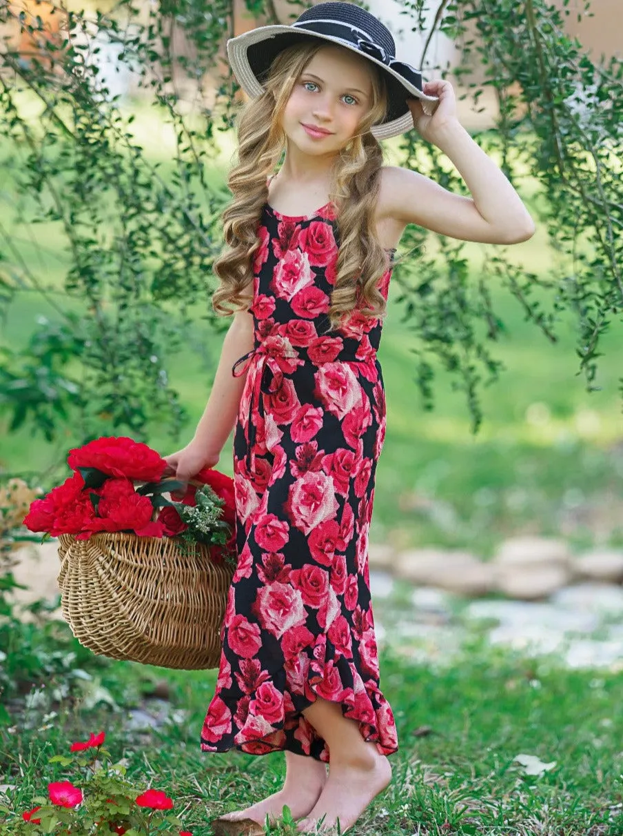 Flowers Are Forever Ruffle Hem Jumpsuit