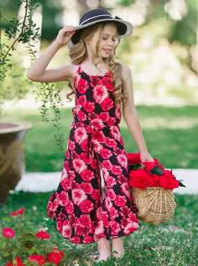 Flowers Are Forever Ruffle Hem Jumpsuit