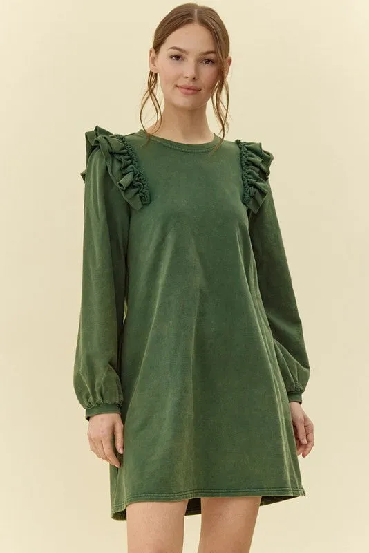 Forrest Ruffle Shoulder Dress