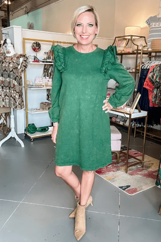 Forrest Ruffle Shoulder Dress
