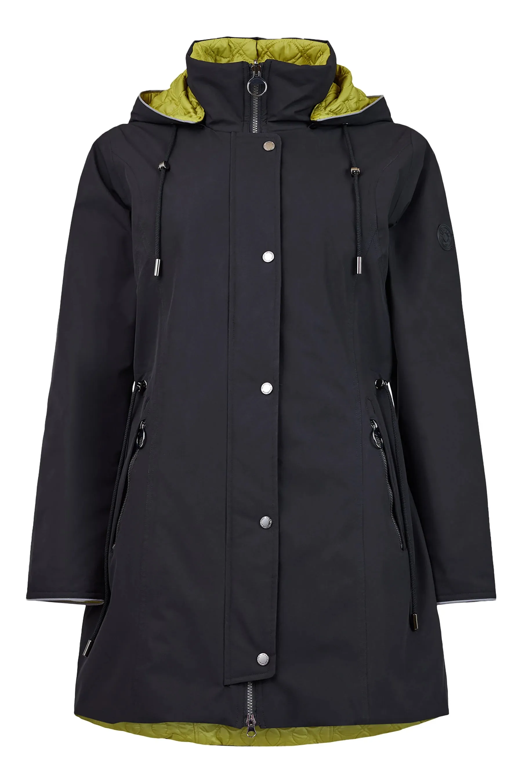 Frandsen Reversible All Weather Jacket in Blk/Chartreuse