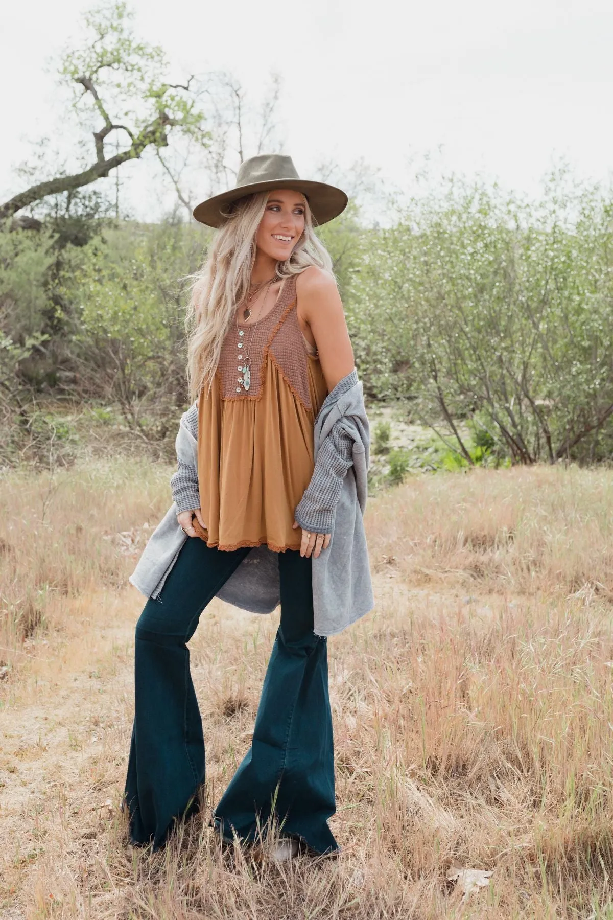 Friday Feelings Babydoll Top - Mocha