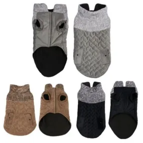 Fur Look Filled 2 Tone Pet Jacket - 80cm