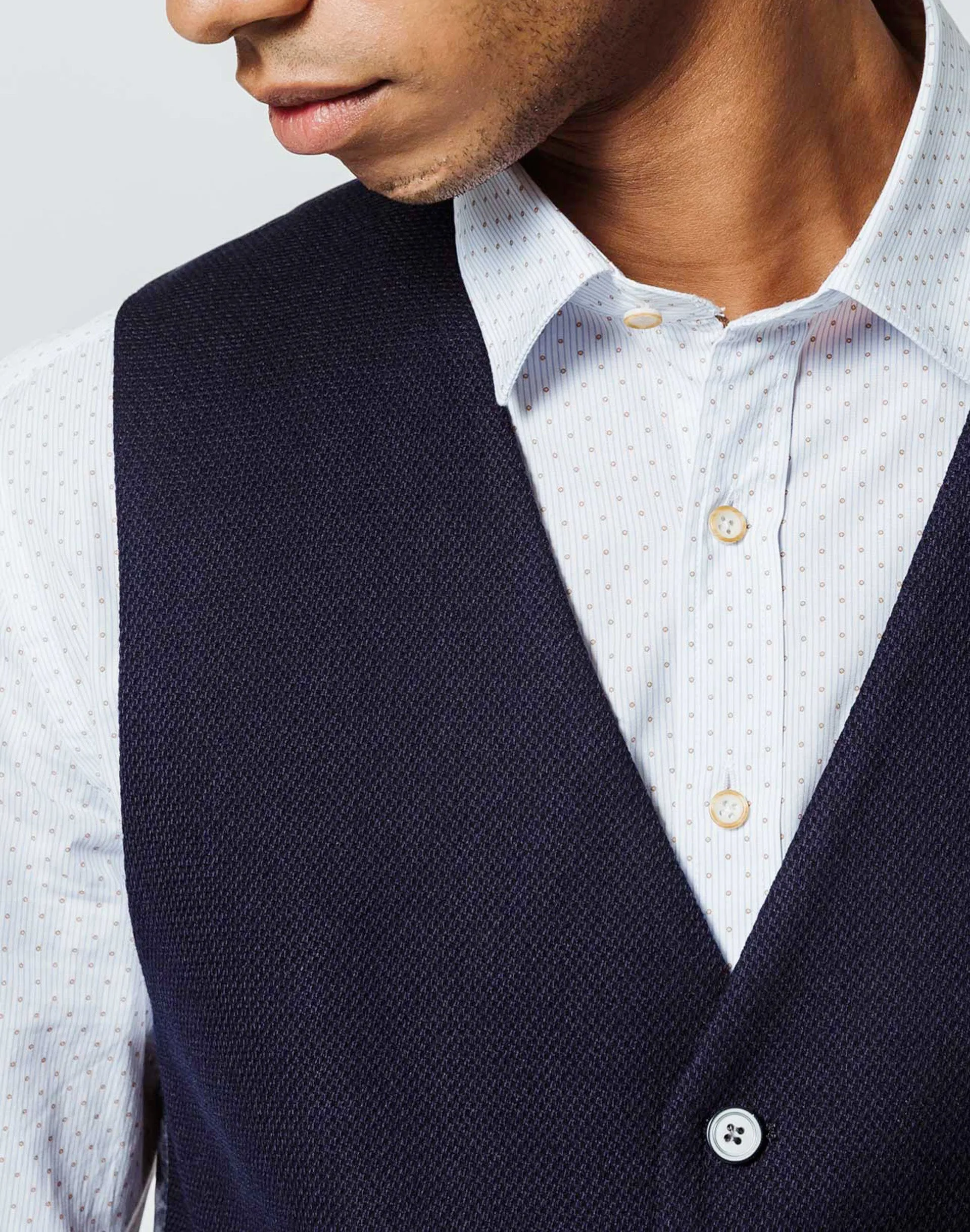 Gilet Ville Navy Maille bleu