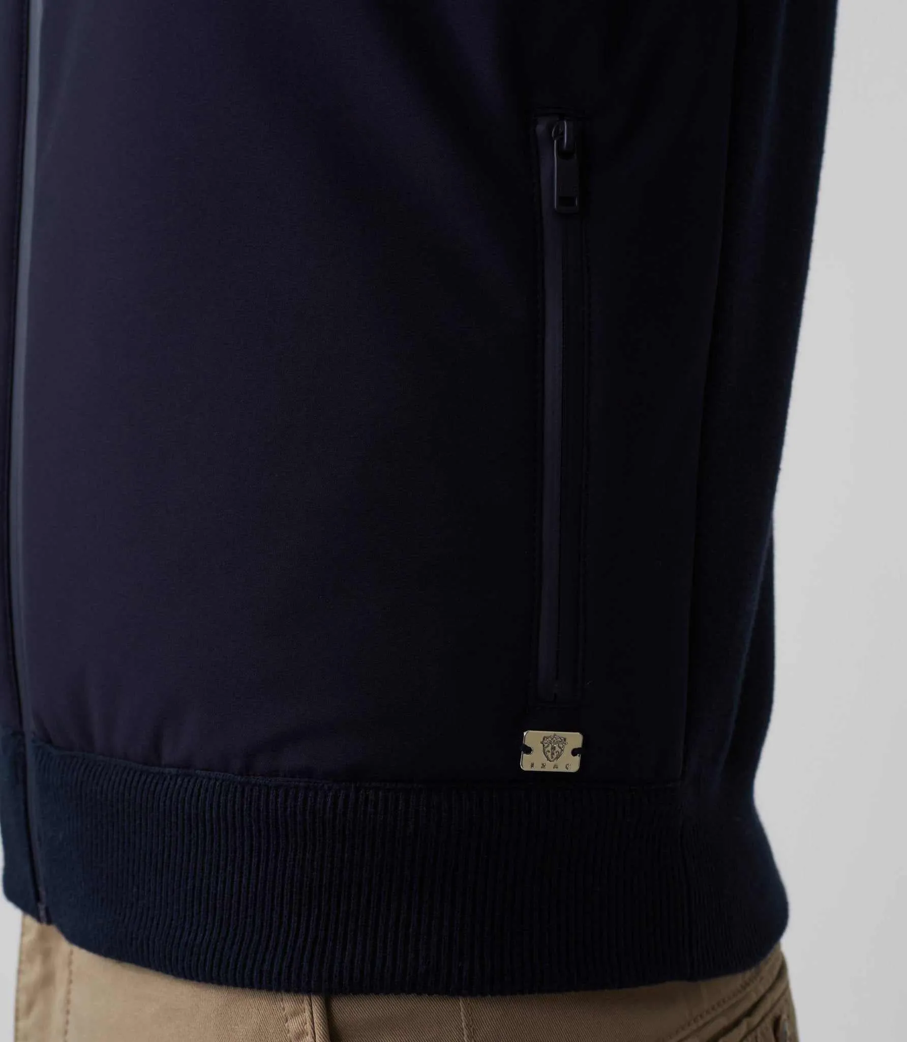 Gilet zippé col teddy marine "SWsherkan"