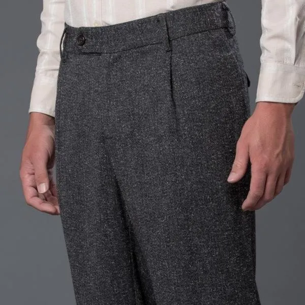 Grey Melange Cooper Wide Leg Trouser