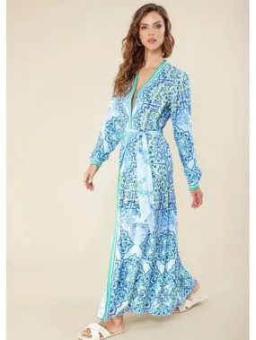Hale Bob S Maxi Dress 1YYT6154 Blue