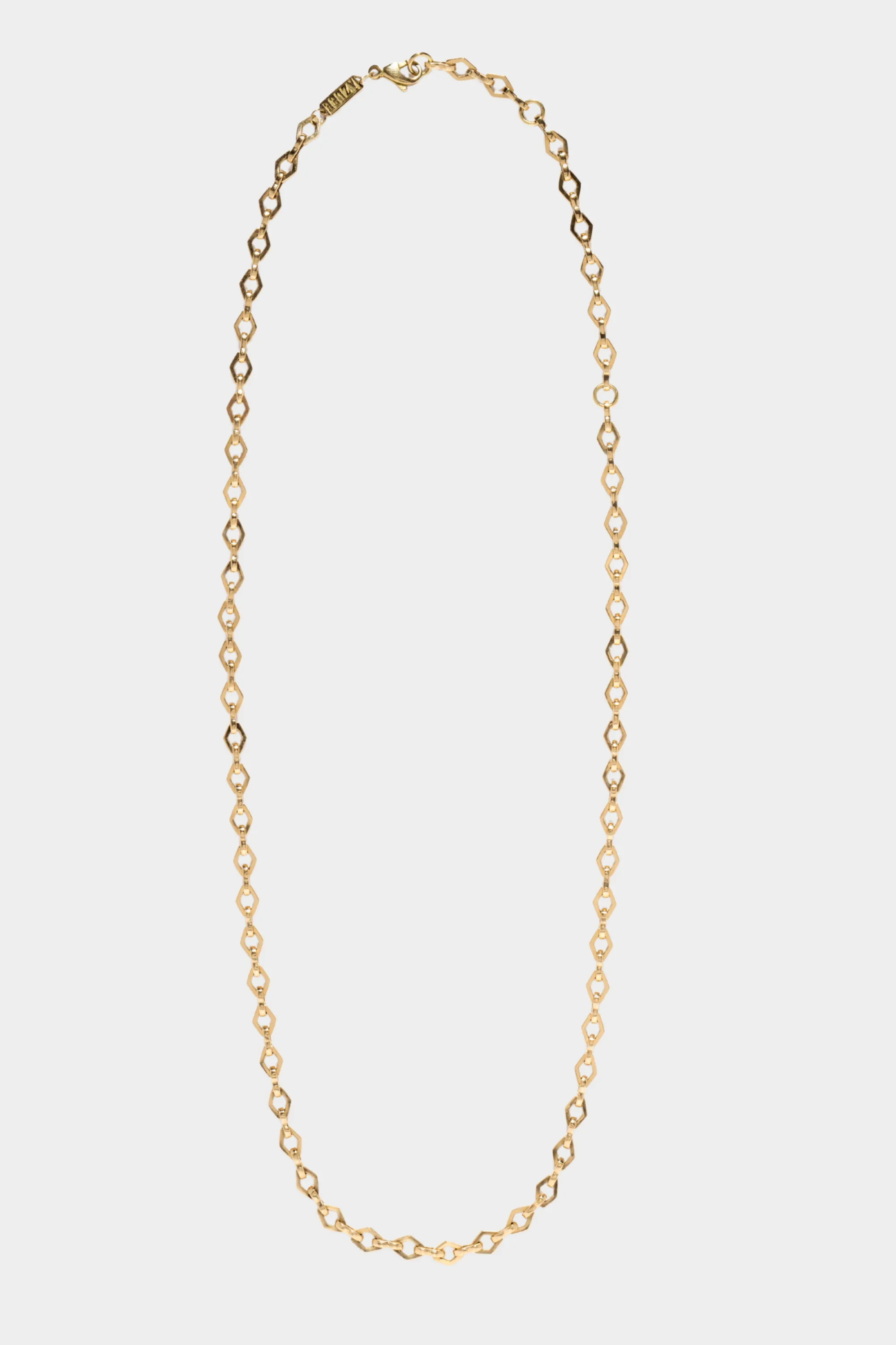 Heavy Medium Lozenge Link Chain, Yellow Gold
