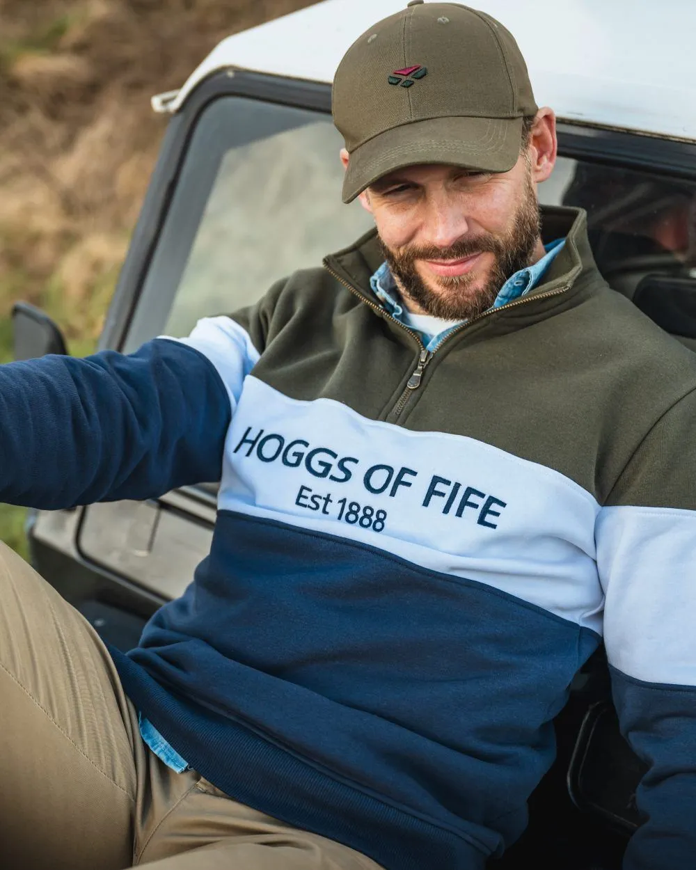 Hoggs of Fife Dumfries 1888 Mens Quarter Zip Sweatshirt