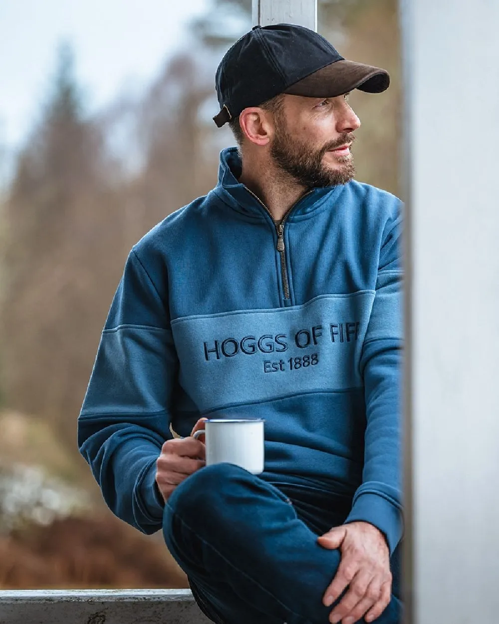 Hoggs of Fife Dumfries 1888 Mens Quarter Zip Sweatshirt