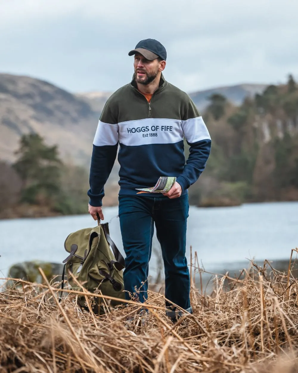 Hoggs of Fife Dumfries 1888 Mens Quarter Zip Sweatshirt