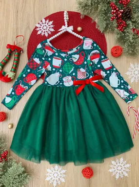Hot Cocoa and Holiday Mugs Tutu Dress