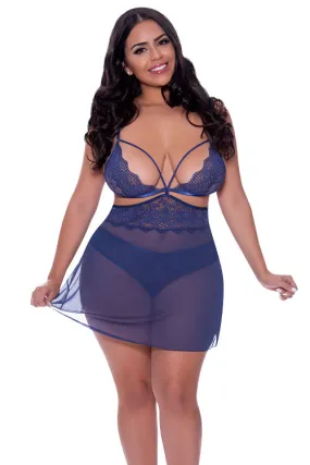 I'll Do A Dance- Plus Size Babydoll Set