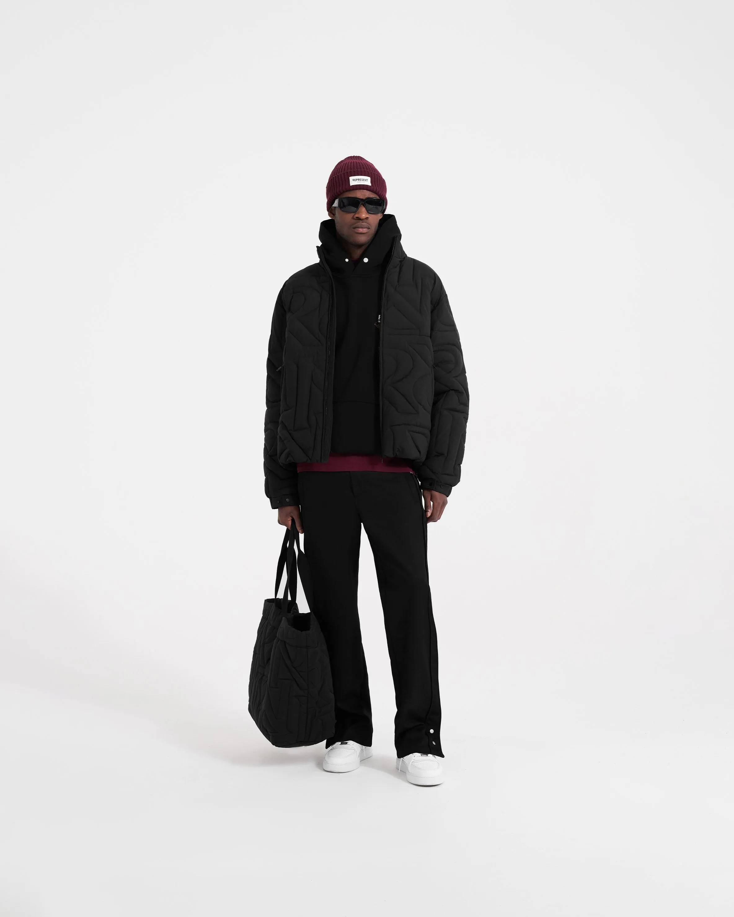 Initial Puffer Jacket - Black
