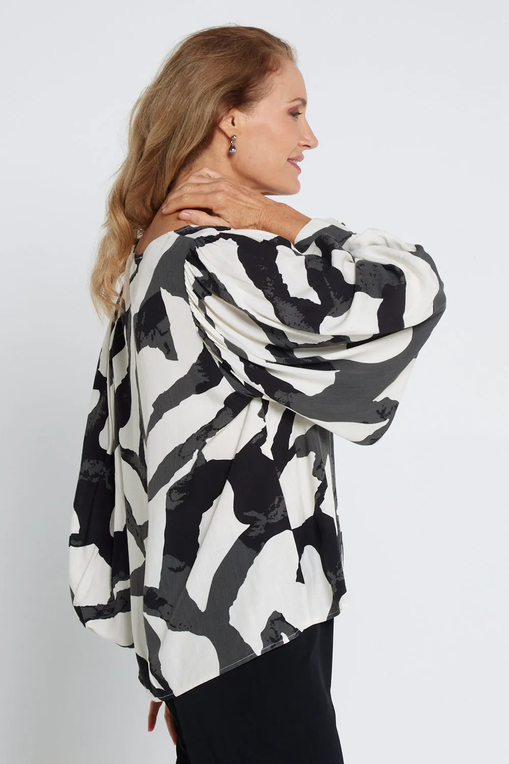 Isadora Blouse - Black/White