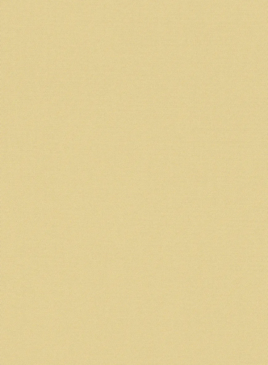 Italian Latte Beige Cotton Stretch Pants