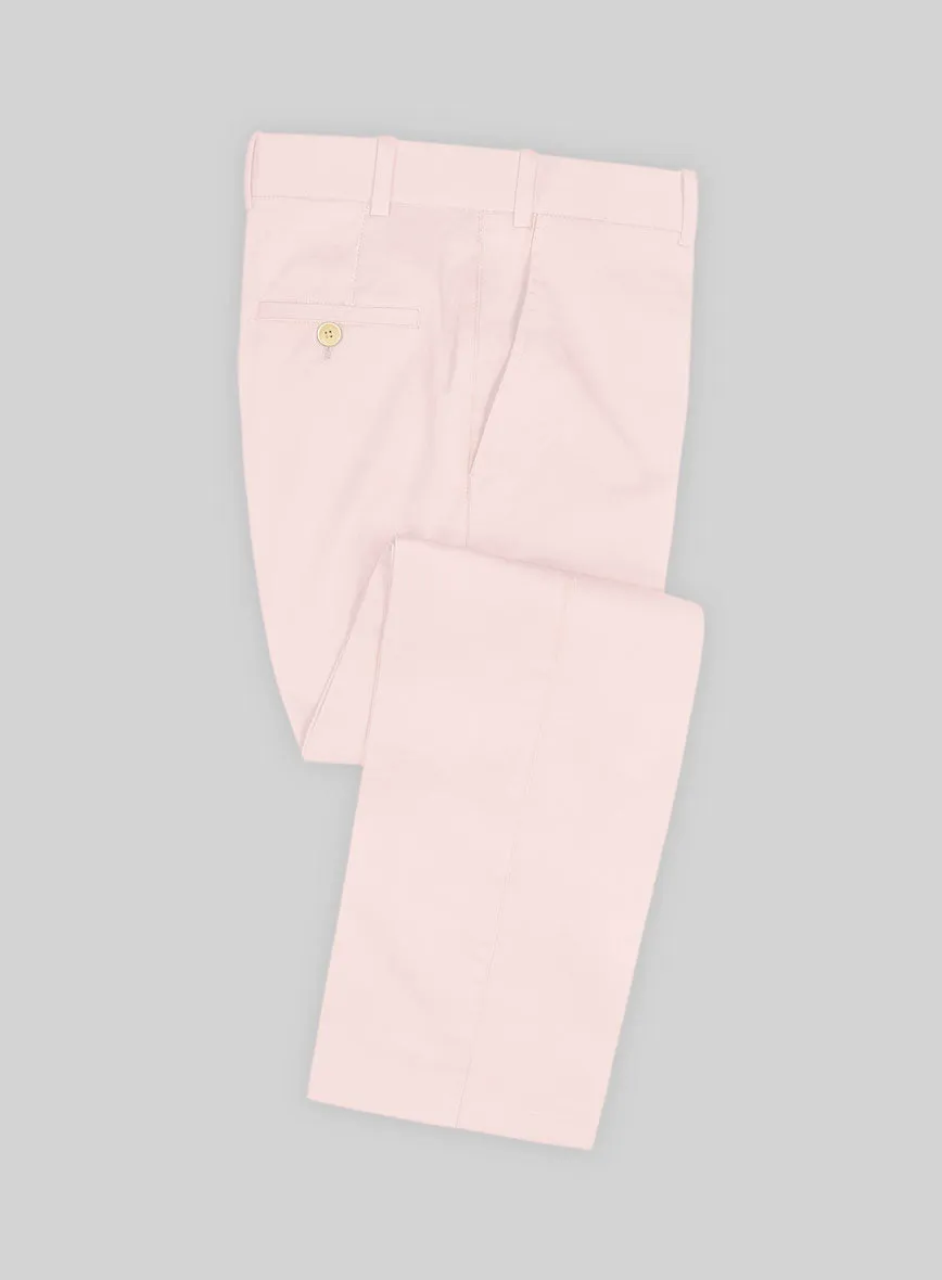 Italian Pale Pink Cotton Stretch Pants