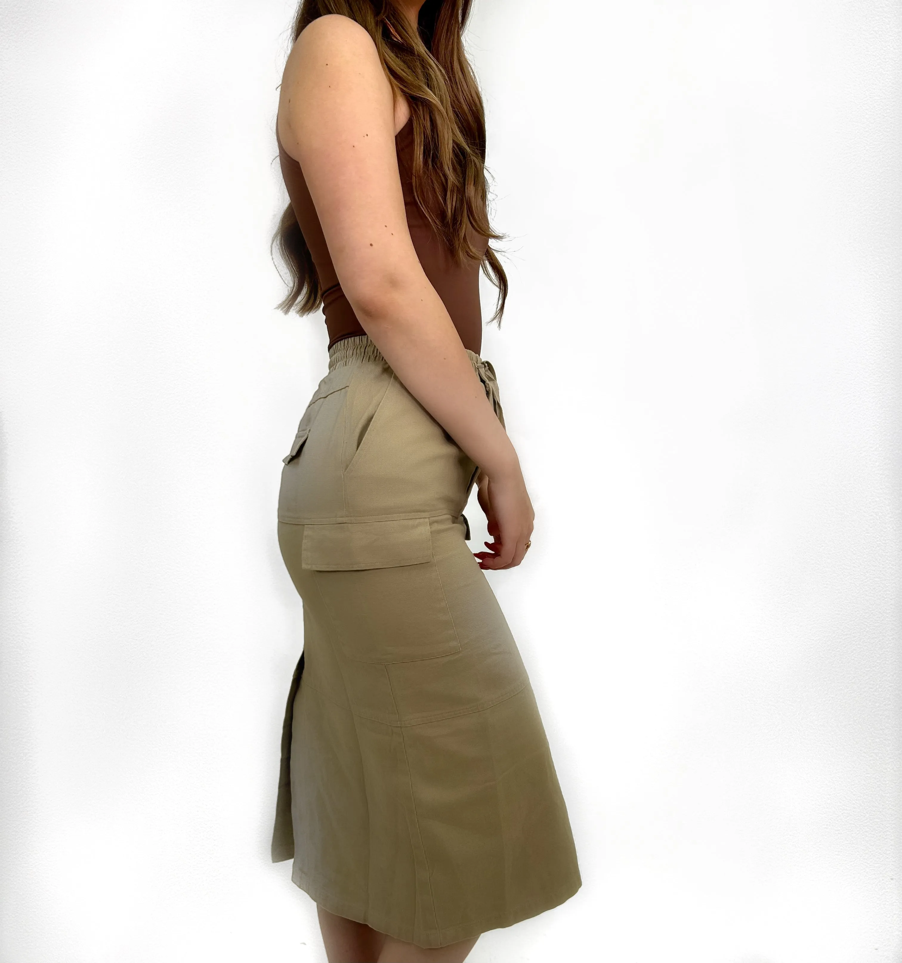 Janelle Drawstring Cargo Skirt