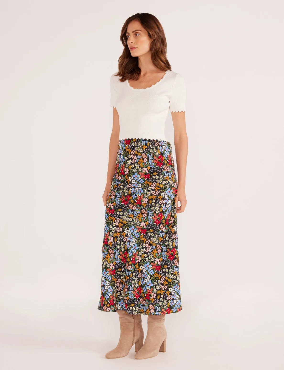Josie Bias Midi Skirt