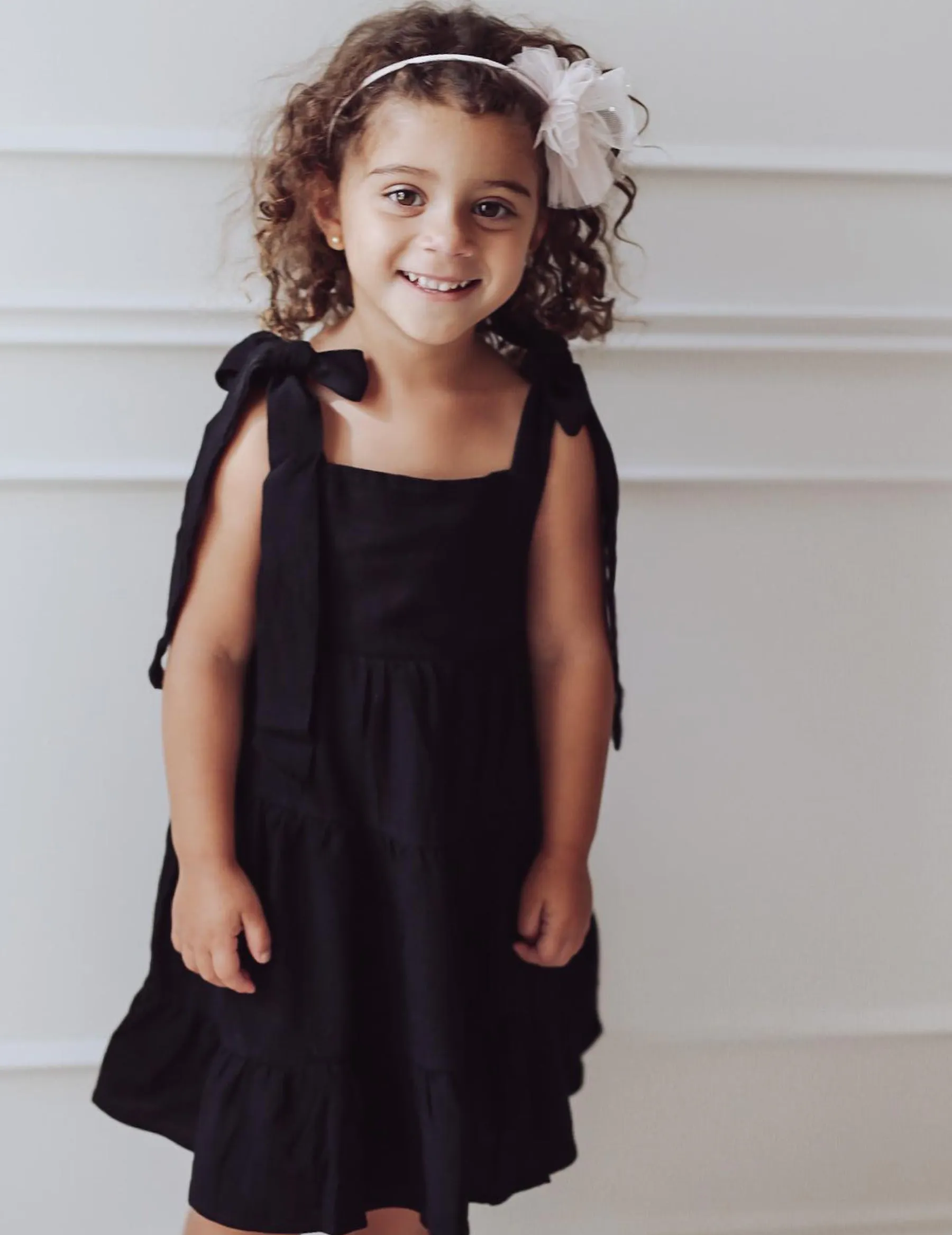 Karolina Tiered Dress - Black Noir