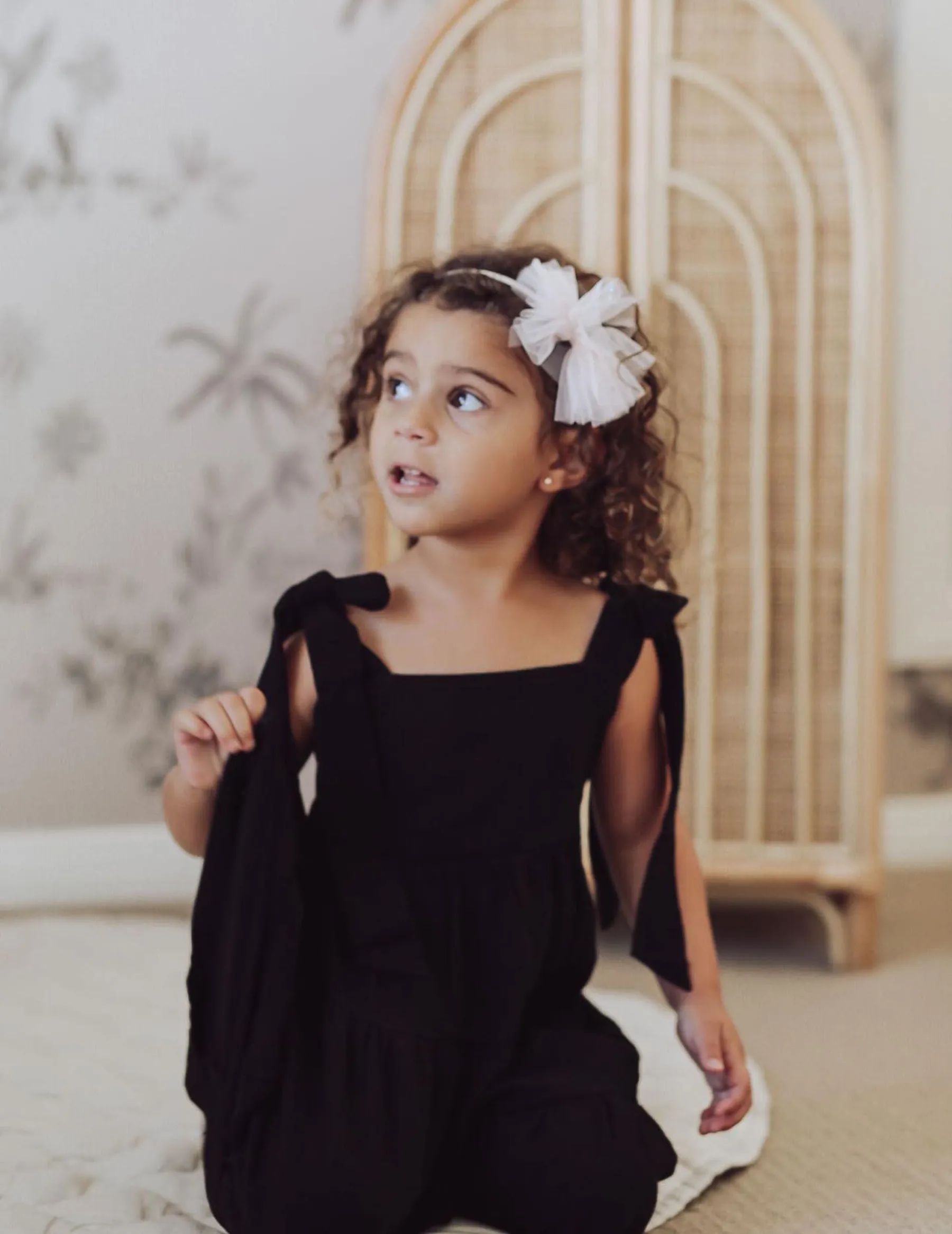 Karolina Tiered Dress - Black Noir