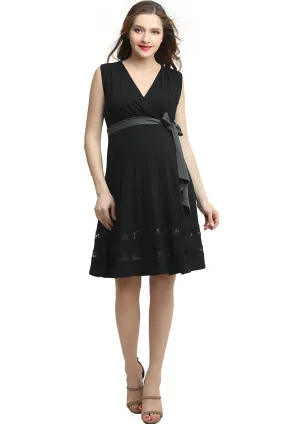 Kimi   Kai Maternity"Marji" Lace Accent Babydoll Nursing Dress