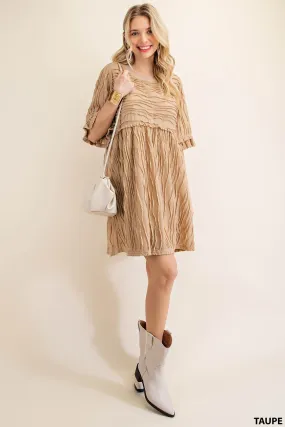 Kori America Pleat Detailing Babydoll Dress/ Tunic Top