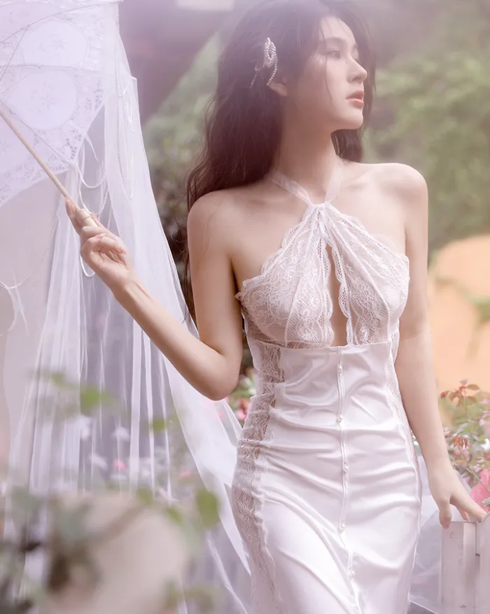 Lace Trim Satin Cami Nightdress