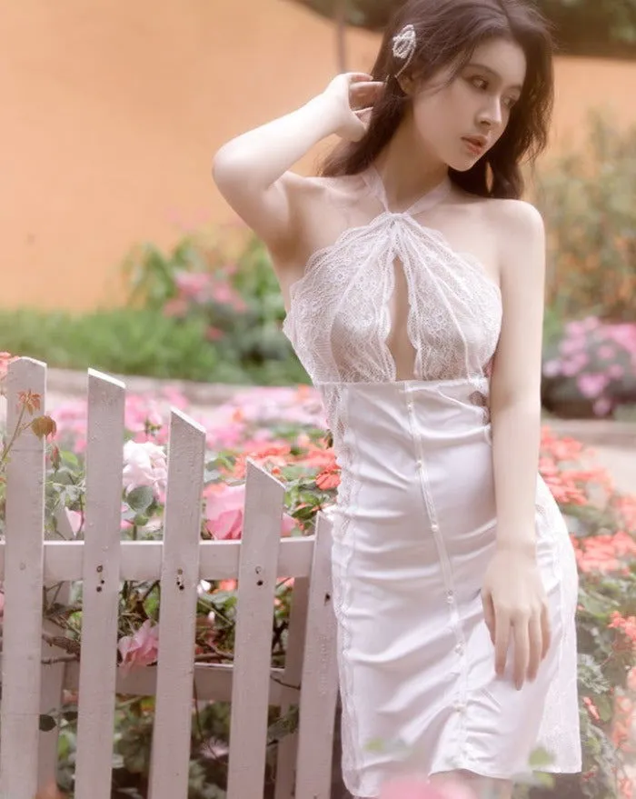 Lace Trim Satin Cami Nightdress