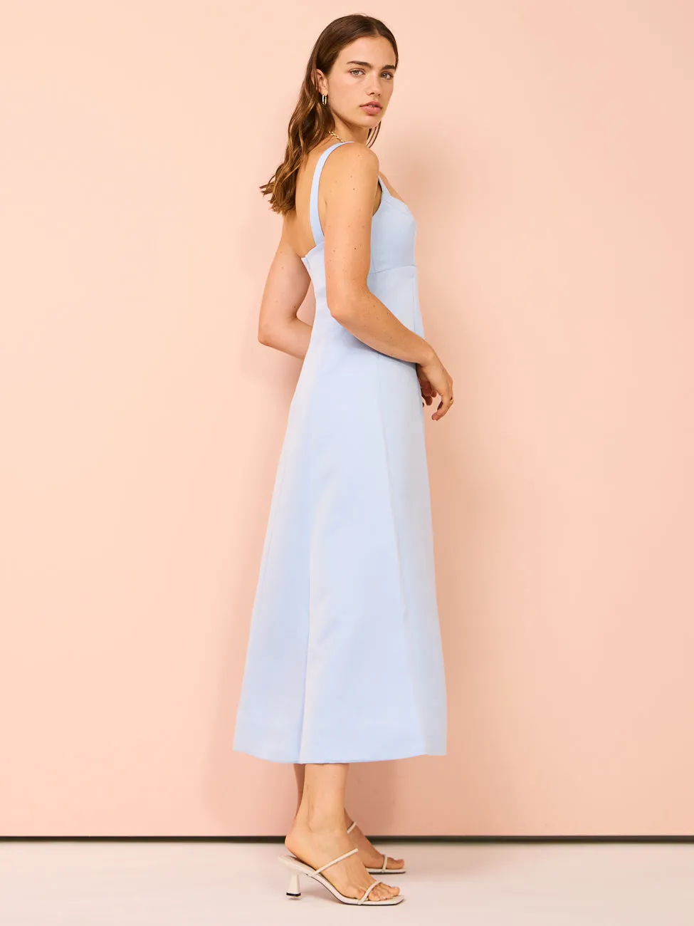 Leo Lin Odette Midi Dress in Sky Blue
