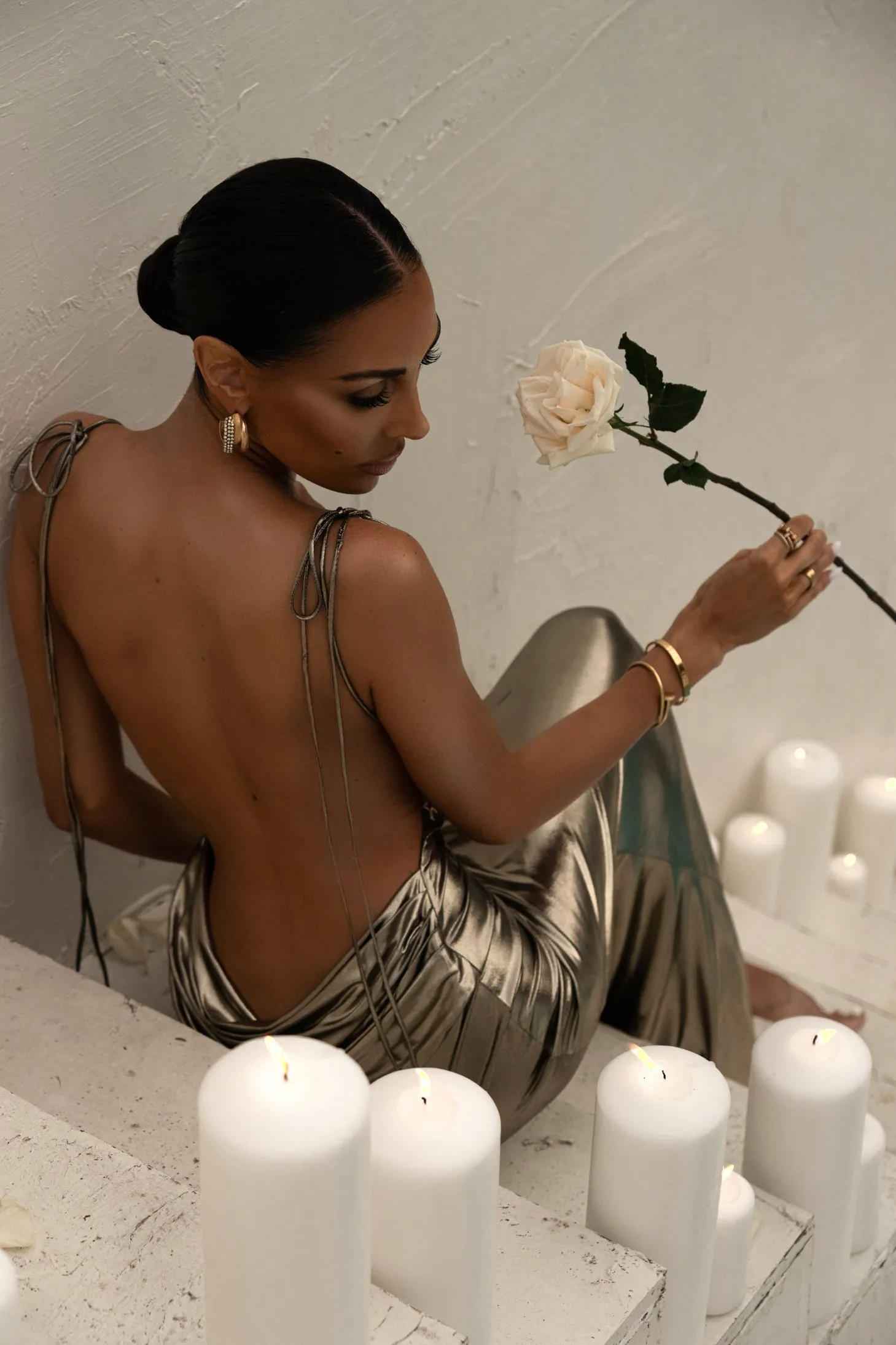 Light Gold Heart of Gold Maxi Dress