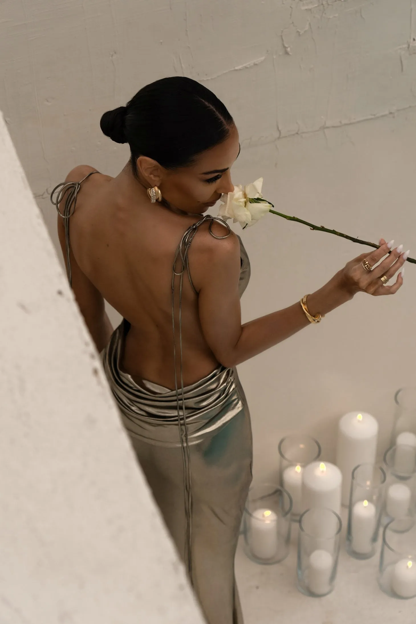 Light Gold Heart of Gold Maxi Dress