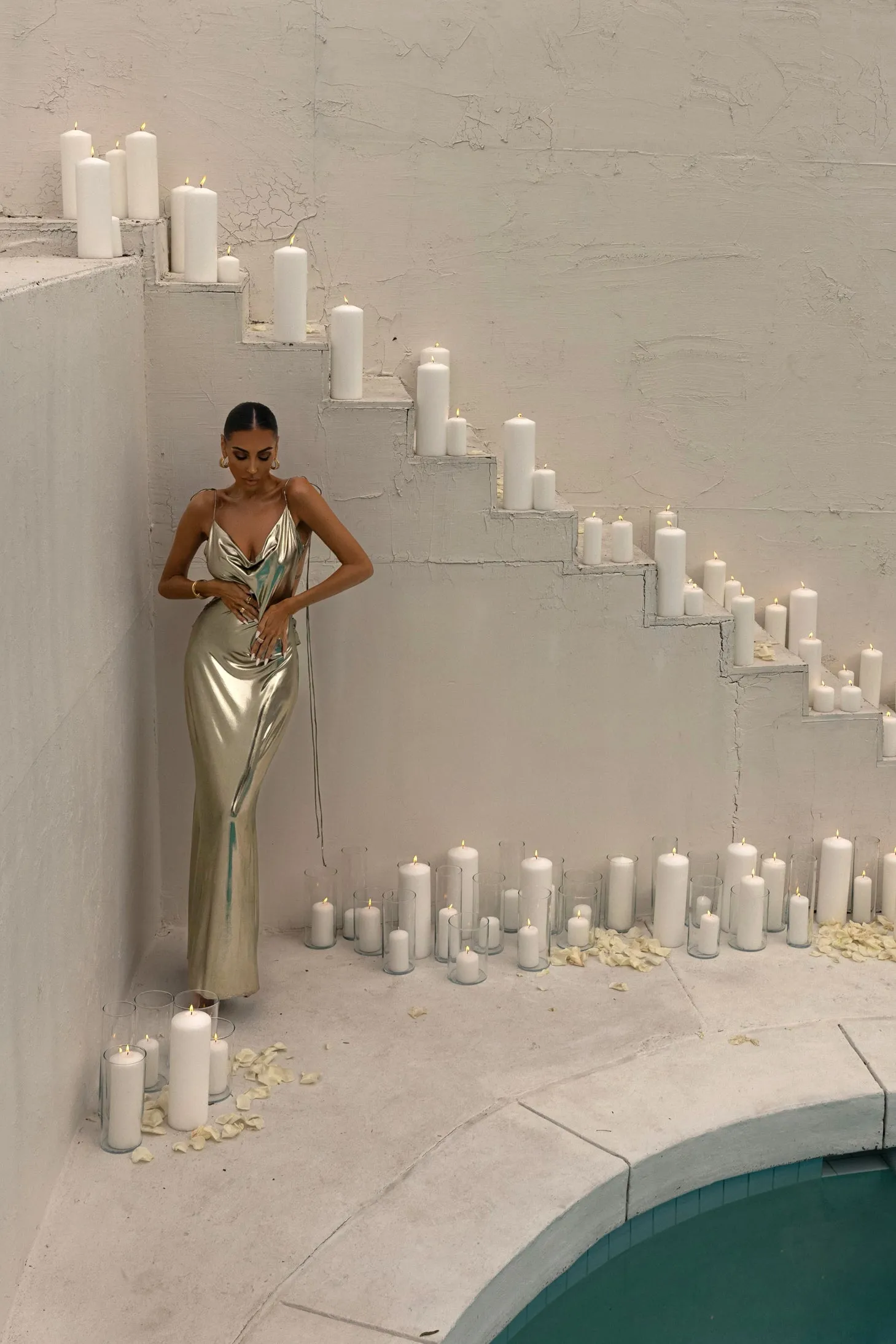 Light Gold Heart of Gold Maxi Dress