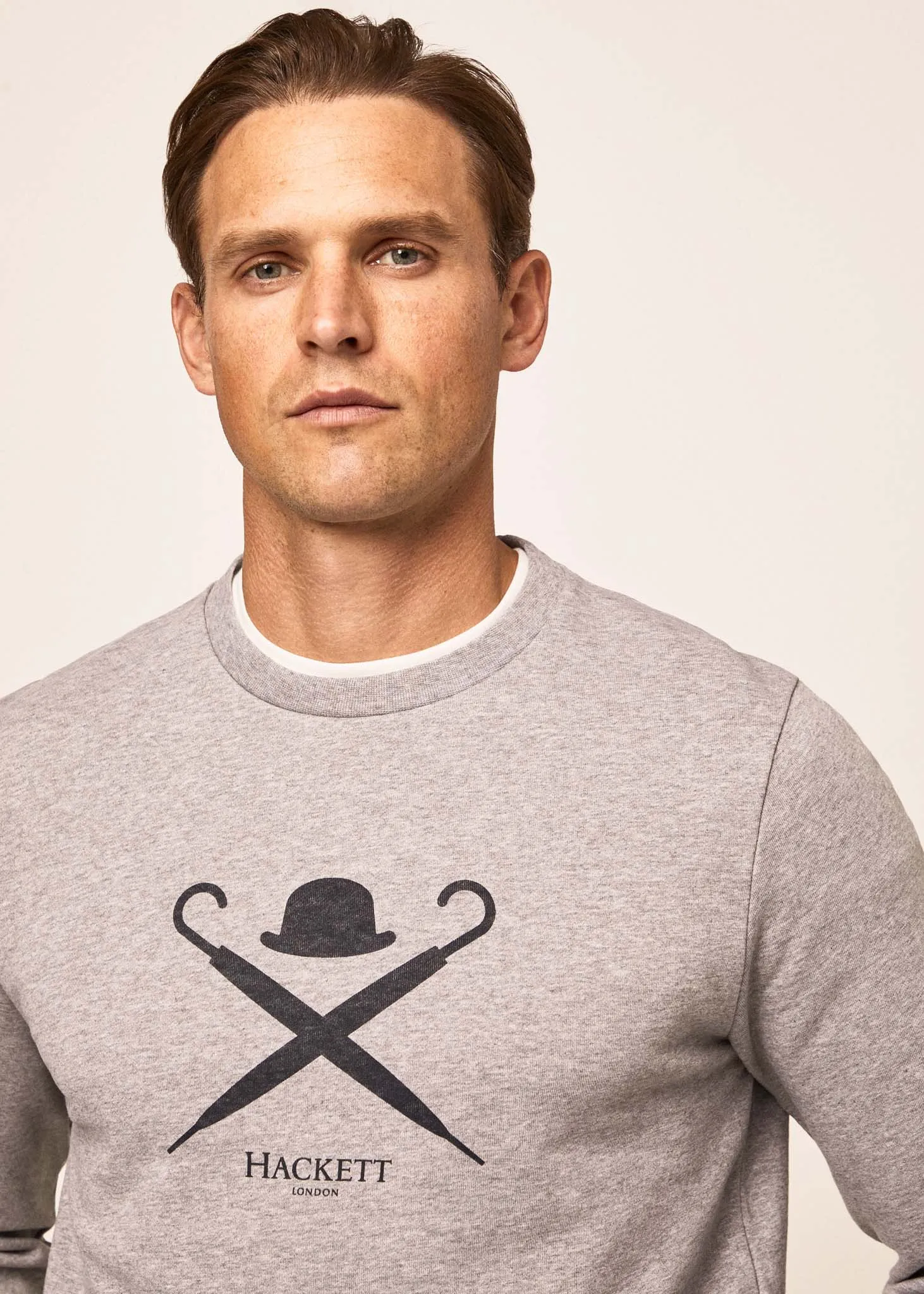 Logo sweatshirt - light grey marl