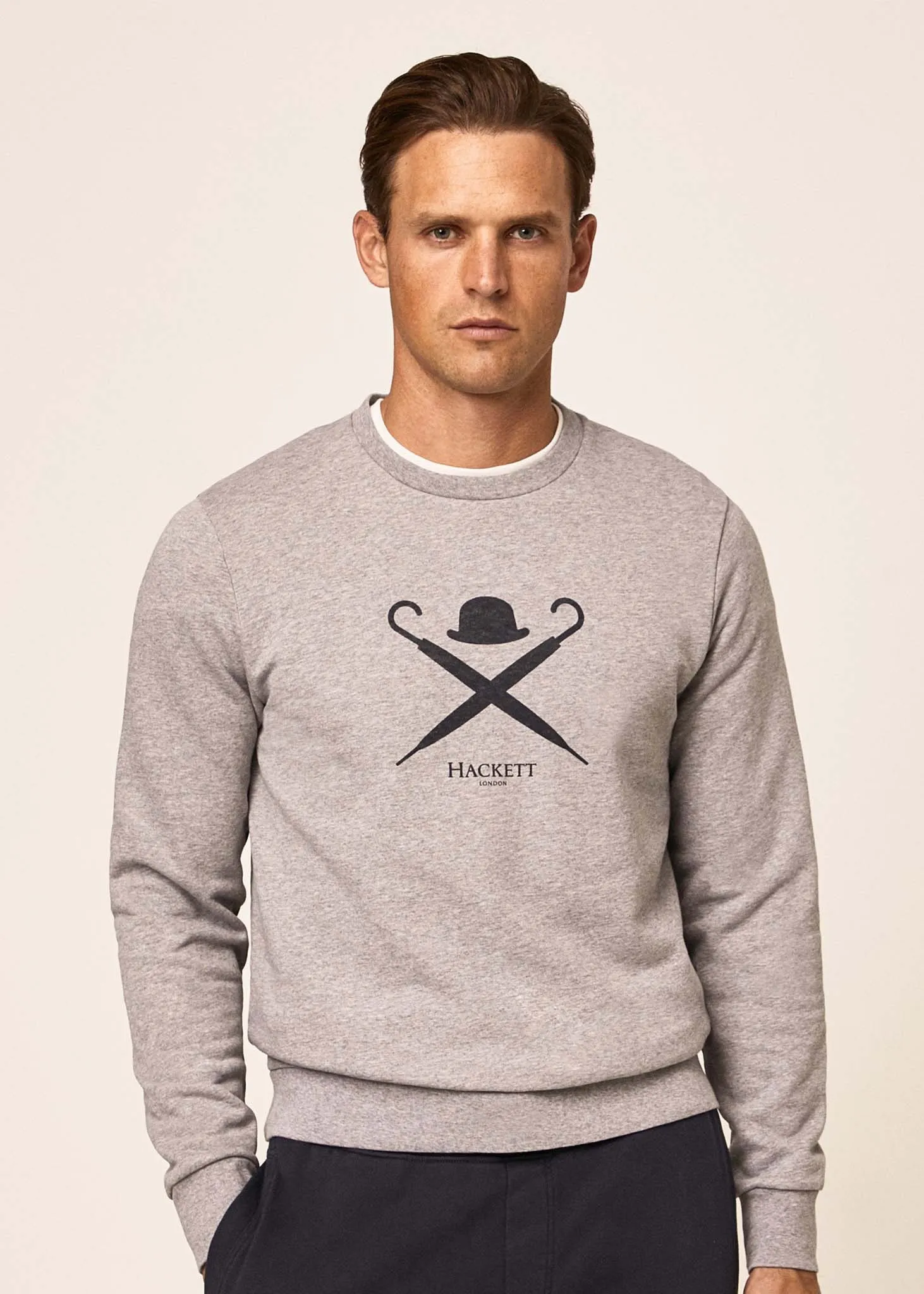 Logo sweatshirt - light grey marl