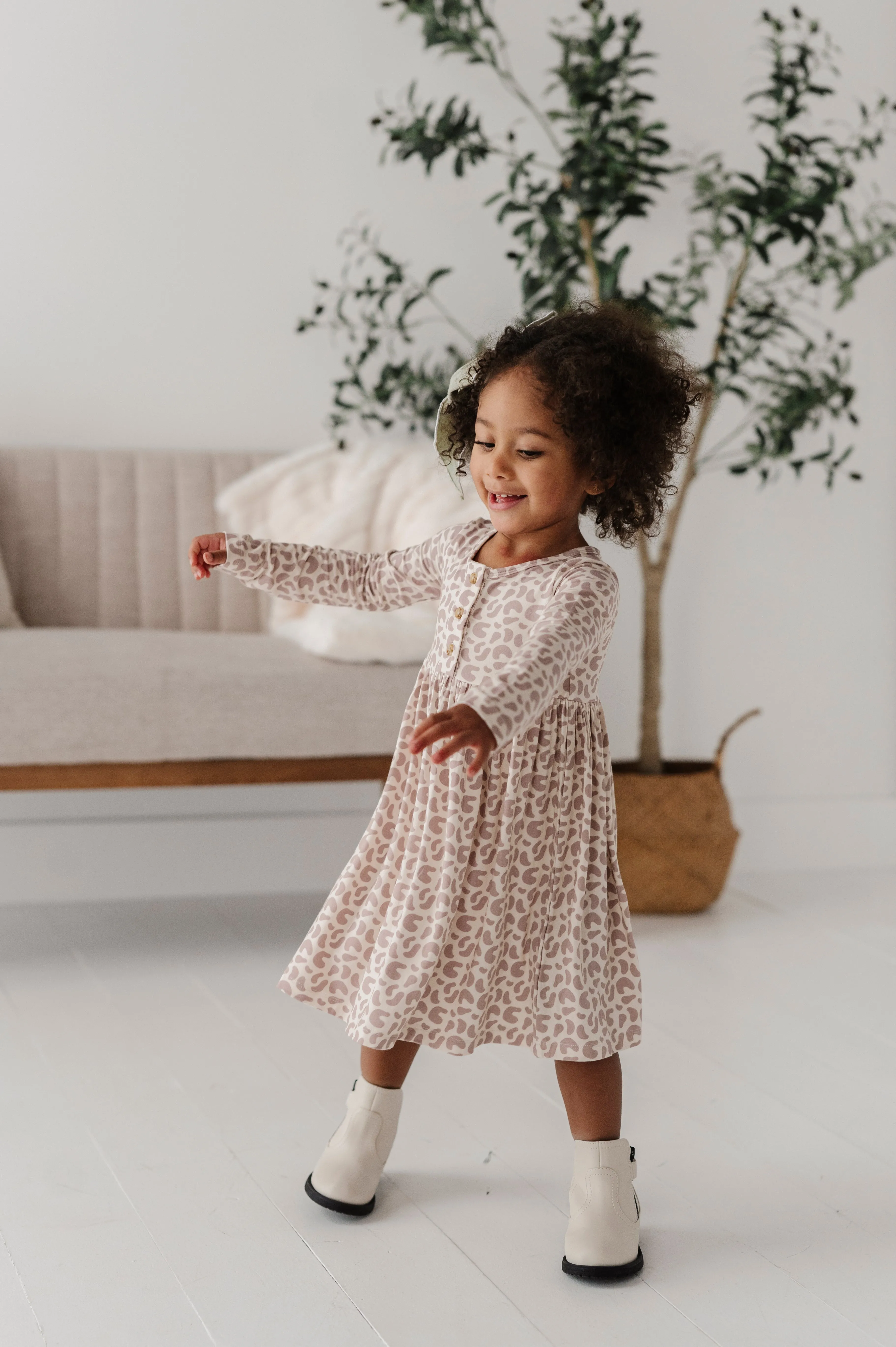 Long Sleeve Henley Dress