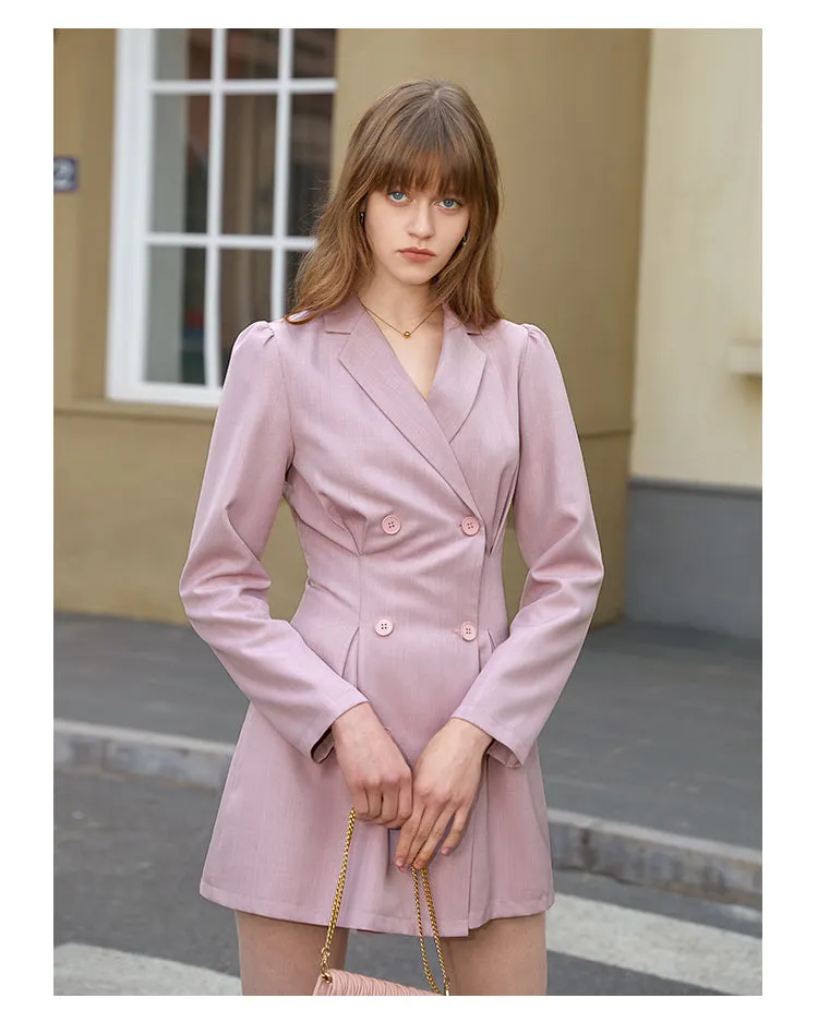Longsleeve retro double-breasted dress- Perfecta