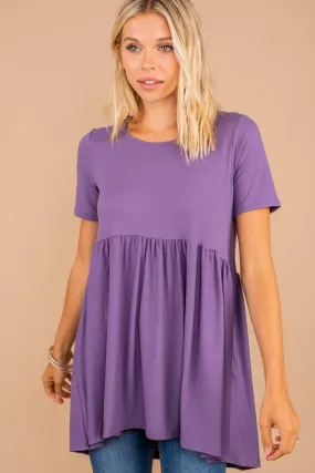 Make It Known Lilac Purple Babydoll Top