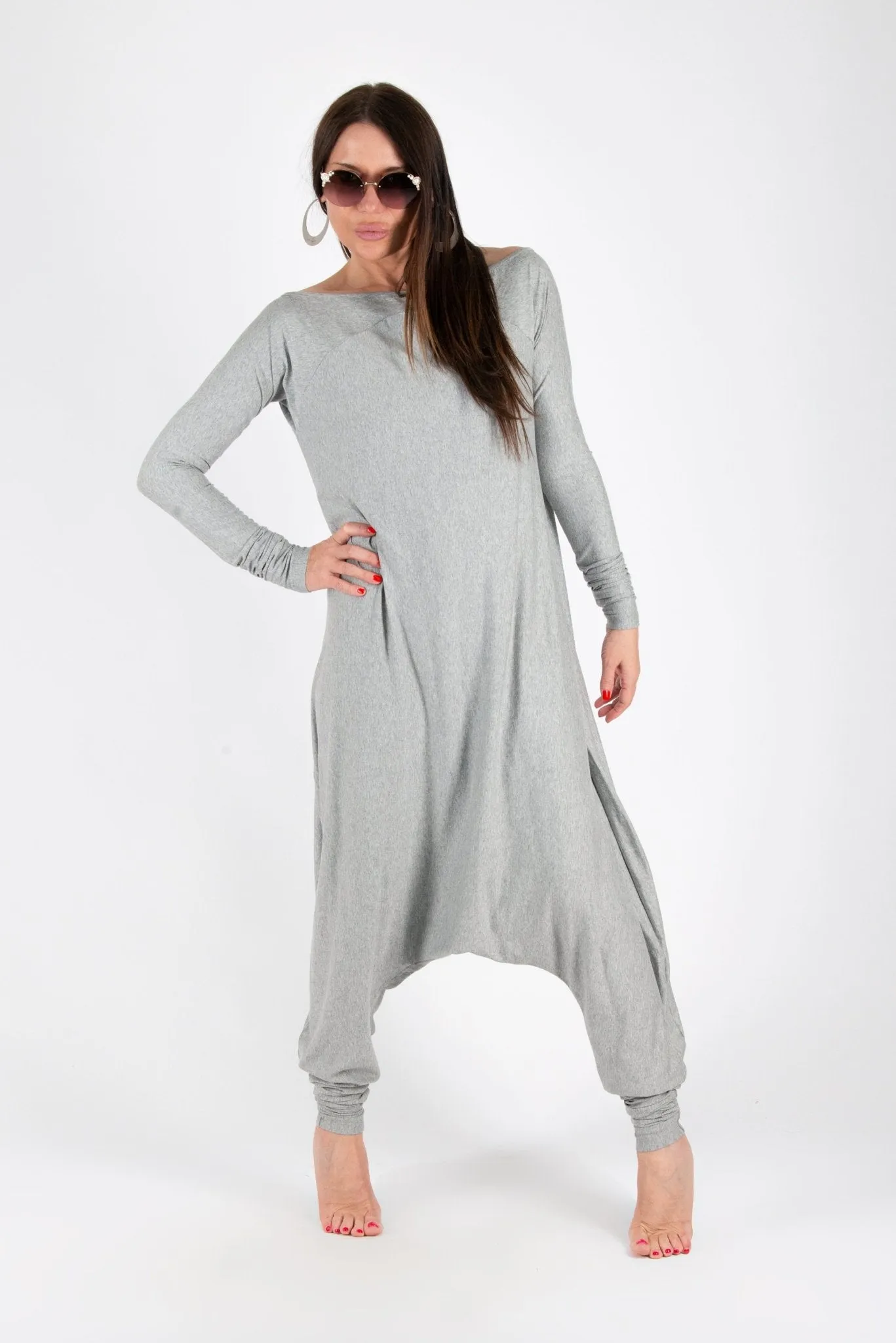 MARLA Long Sleeve Summer Harem Jumpsuit