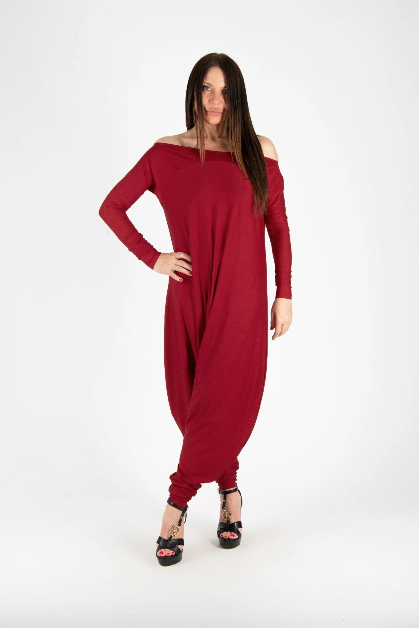 MARLA Long Sleeve Summer Harem Jumpsuit