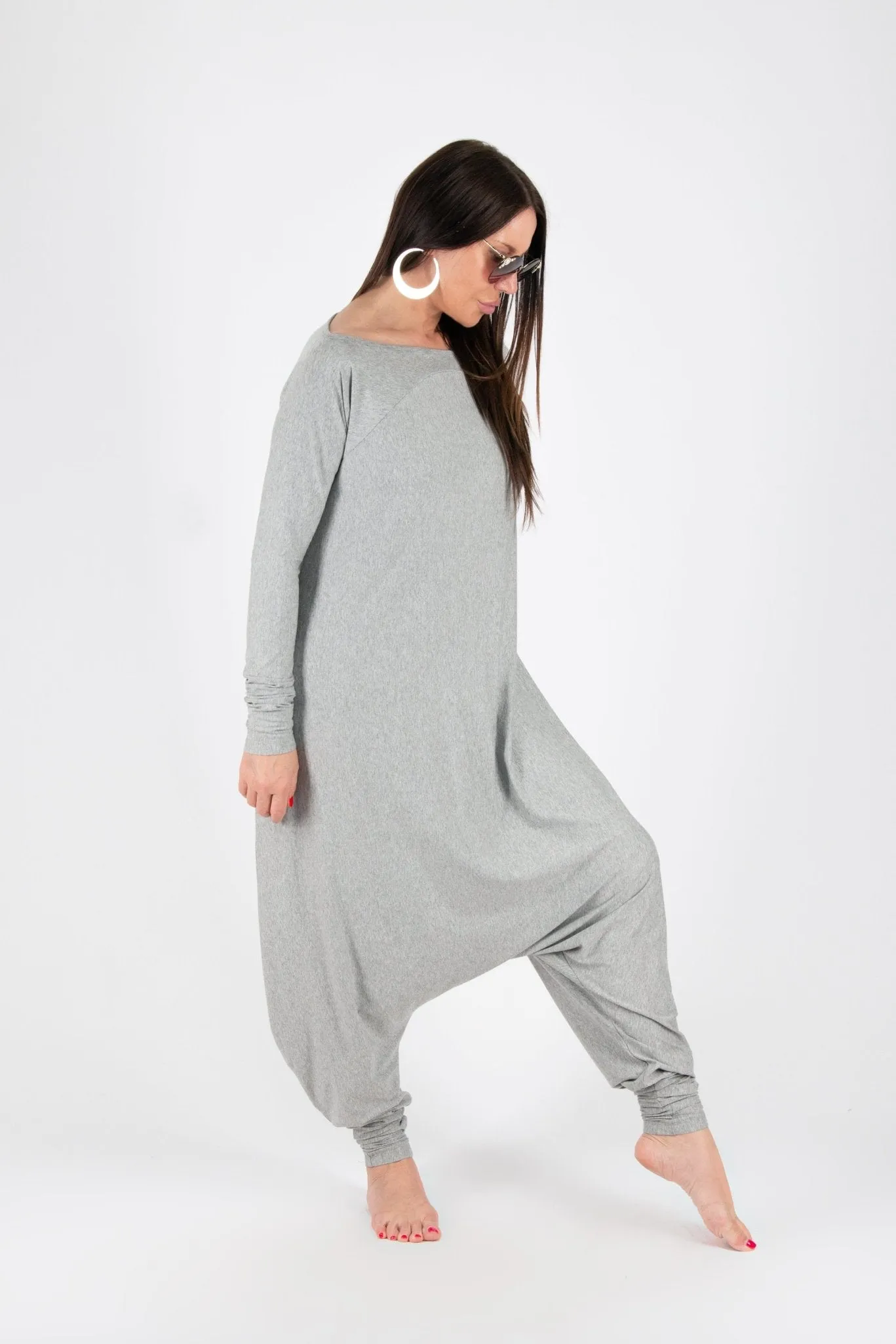 MARLA Long Sleeve Summer Harem Jumpsuit