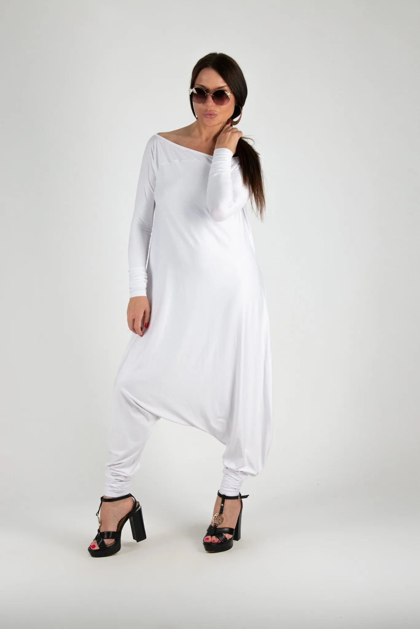 MARLA Long Sleeve Summer Harem Jumpsuit