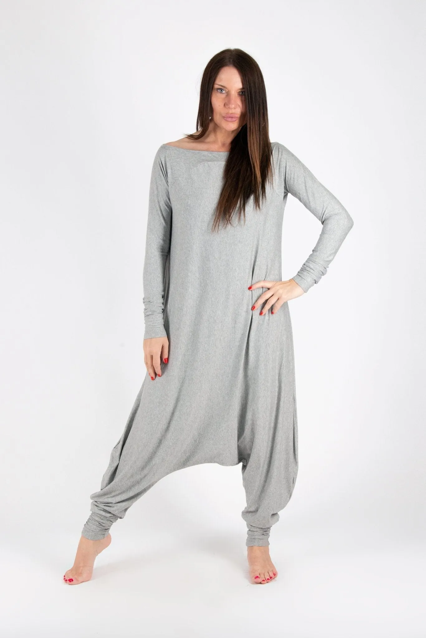 MARLA Long Sleeve Summer Harem Jumpsuit