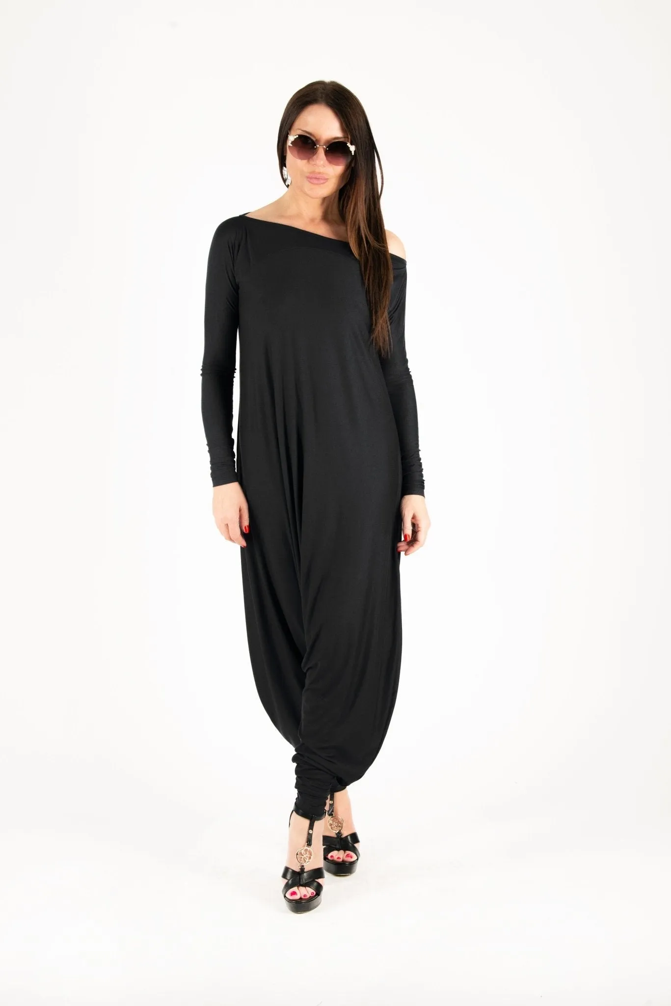 MARLA Long Sleeve Summer Harem Jumpsuit