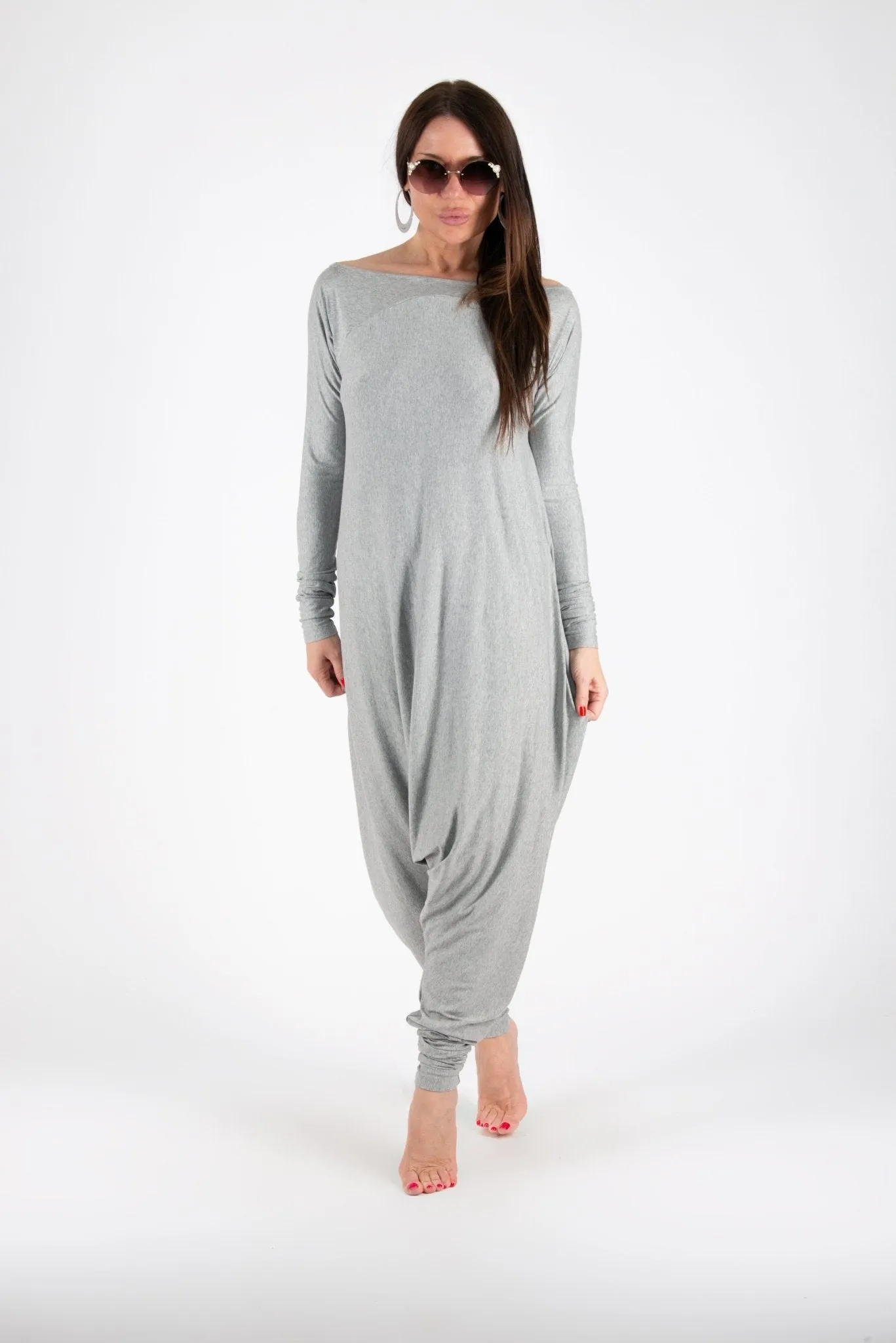 MARLA Long Sleeve Summer Harem Jumpsuit