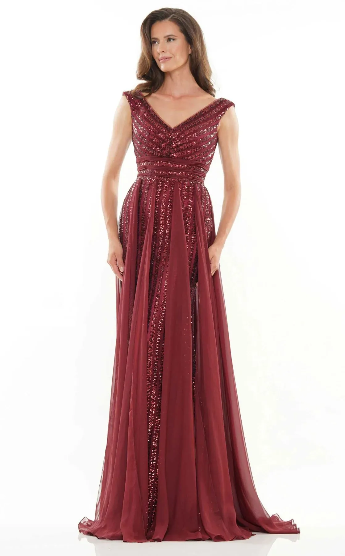 Marsoni M314 Size 18, 24 Green Colors Dress Sequin Mother Of Dress A Line Chiffon Formal Evening Gown
