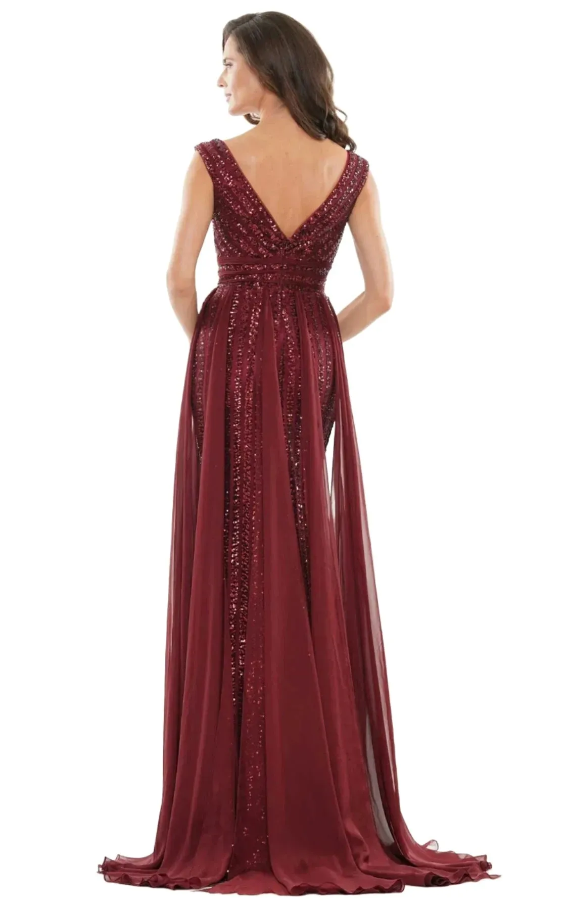 Marsoni M314 Size 6,10,14,18,22 Wine Colors Dress Sequin Mother Of Dress A Line Chiffon Formal Evening Gown