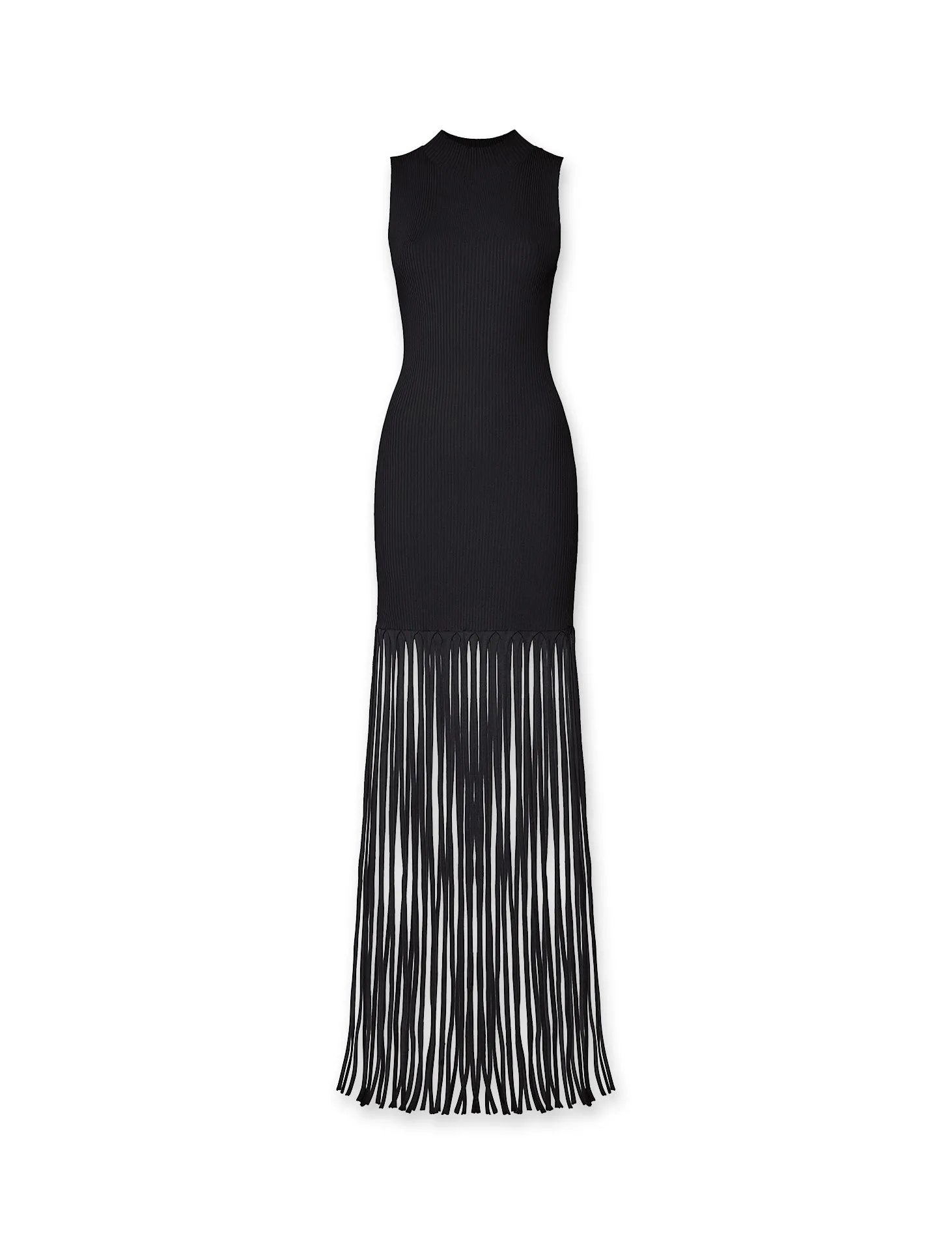 Matte Viscose Fringe Dress