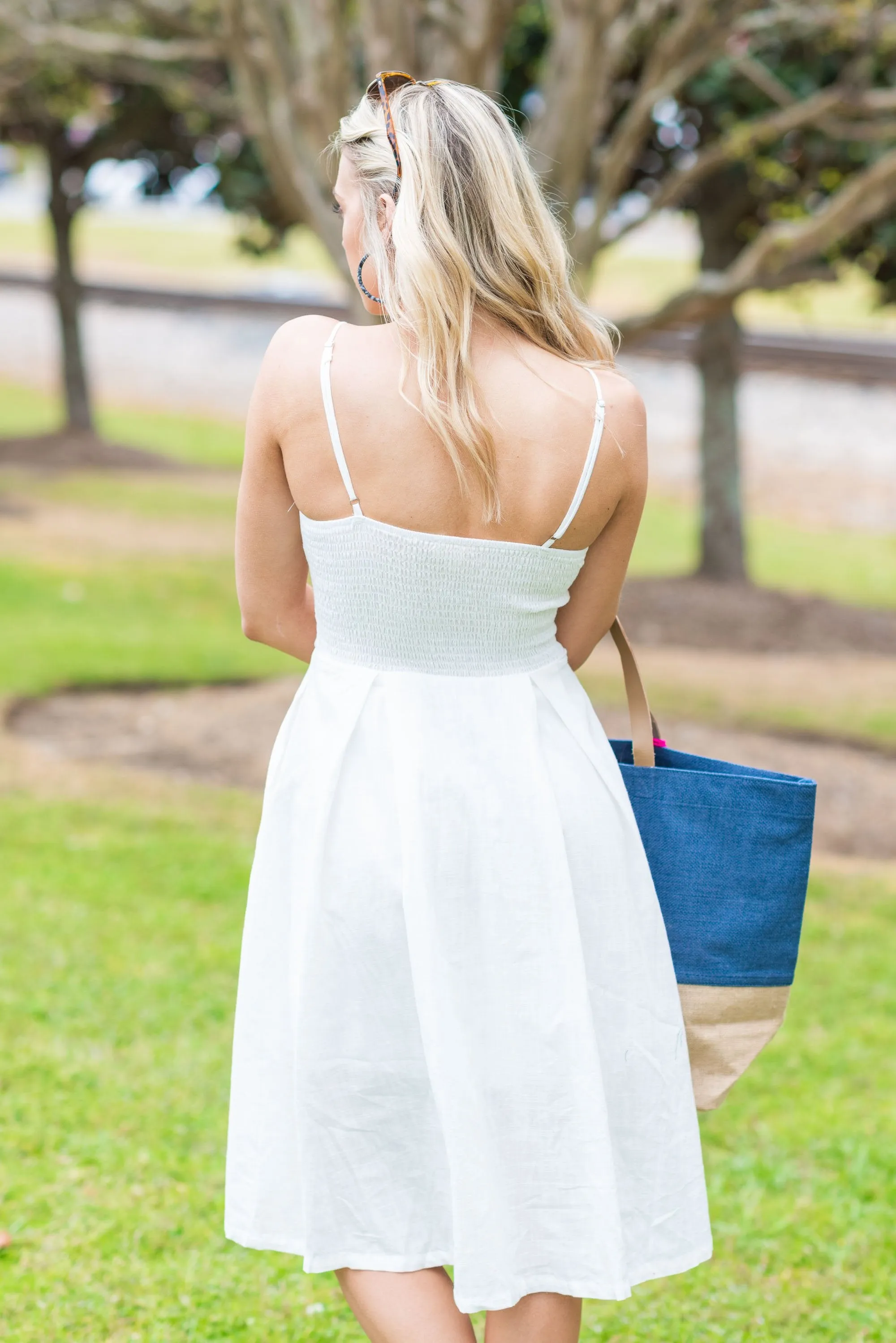 Meet In The Park Dress, Cream